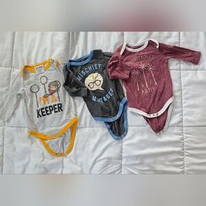 Harry Potter Long-Sleeve Onesies (0-3m)